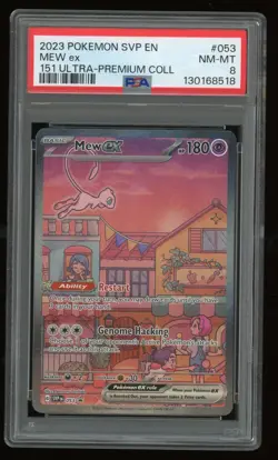 Pokemon Mew ex Sv: Scarlet & Violet Promo 053 EX Holo English PSA 8 2023 - Image 1
