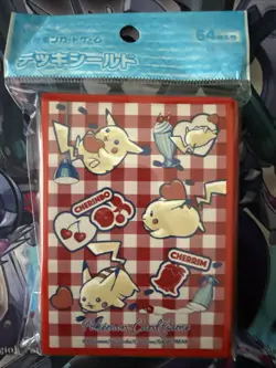 Japanese Pokemon Center Exclusive Pikachu Heart Sleeves Sealed 64ct - Image 1