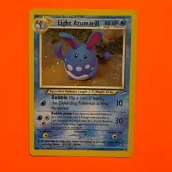 Light Azumarill Holo Rare 13/105 HP Neo Destiny Pokemon Card 013/105 WOTC - Image 2