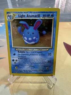 Light Azumarill 13/105 Holo Rare Neo Destiny Pokemon Card Swirl WoTC 🌀 - Image 1