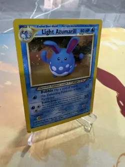 Light Azumarill 13/105 Holo Rare Neo Destiny Pokemon Card Swirl WoTC 🌀 - Image 3