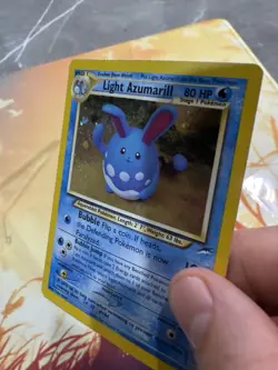 Light Azumarill 13/105 Holo Rare Neo Destiny Pokemon Card Swirl WoTC 🌀 - Image 4