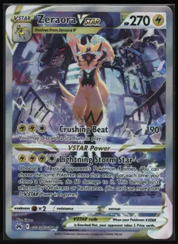 Pokemon Zeraora VSTAR Ultra Rare Holo Crown Zenith Galarian Gallery GG43/GG70 NM - Image 1