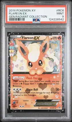2016 POKEMON XY GENERATIONS RADIANT COLL #RC6 FLAREON EX PSA 9 - Image 1