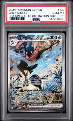 2024 POKEMON SVP EN-SV BLACK STAR PROMO #132 GRENINJA EX PSA 10 - Image 1