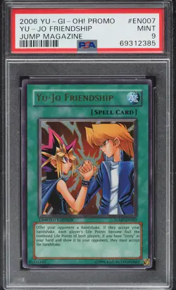 2006 YUGIOH JUMP-EN007 YU-JO FRIENDSHIP ULTRA RARE PROMO PSA 9 MINT #69312385 - Image 1