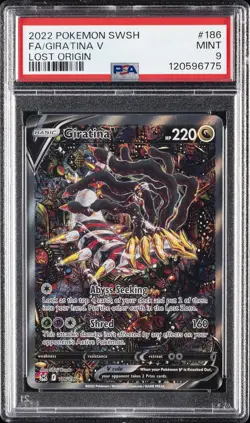 2022 POKEMON SWORD & SHIELD LOST ORIGIN #186 FULL ART/GIRATINA V PSA 9 - Image 1