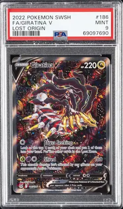 2022 POKEMON SWORD & SHIELD LOST ORIGIN #186 FULL ART/GIRATINA V PSA 9 - Image 1