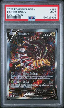 2022 POKEMON SWORD & SHIELD LOST ORIGIN #186 FULL ART/GIRATINA V PSA 9 - Image 1