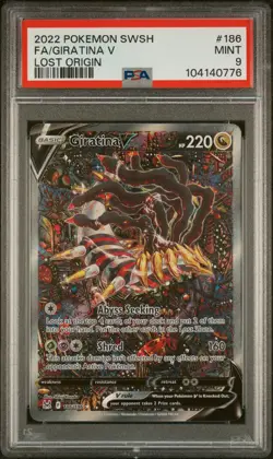 2022 POKEMON SWORD & SHIELD LOST ORIGIN #186 FULL ART/GIRATINA V PSA 9 - Image 1