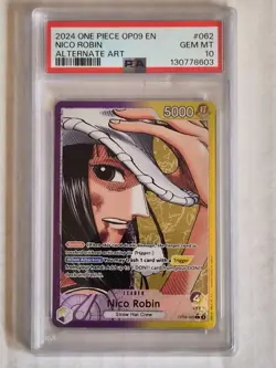 PSA 10 - NICO ROBIN ALT LEADER OP09-062 ONE PIECE EMPERORS IN THE NEW WORLD #1 - Image 1