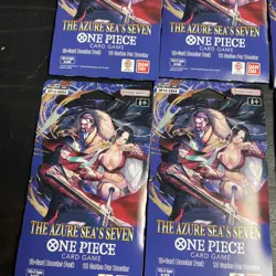 One Piece TCG The Azure Sea's Seven Sleeved Boosters OP-14 English Lot Of 8 - Image 2