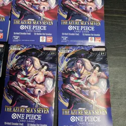 One Piece TCG The Azure Sea's Seven Sleeved Boosters OP-14 English Lot Of 8 - Image 3