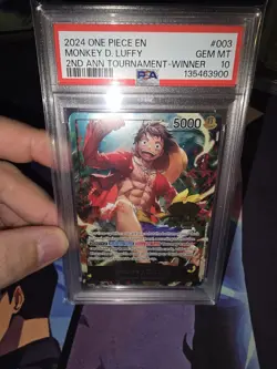 One Piece ST13-003 Luffy 2nd Anniversary Tournament Winner Promo PSA 10 - Image 3