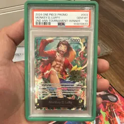 One Piece ST13-003 Monkey D. Luffy 2nd Anniversary Tournament Winner PSA 10 - Image 1