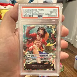 One Piece ST13-003 Monkey D. Luffy 2nd Anniversary Tournament Winner PSA 10 - Image 4