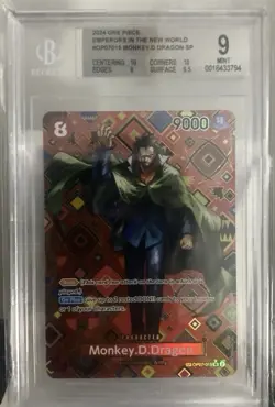 ☠🏴‍☠ Monkey.D.Dragon (SP) OP07-015 Emperors in the New World Foil BGS 9 💎 - Image 1