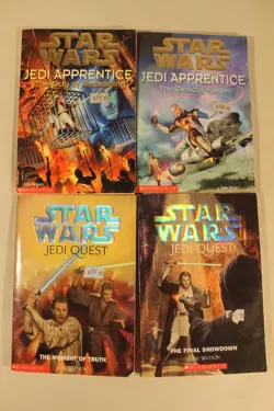 4 Star Wars Jedi Quest & Jedi Apprentice Books - Moment of Truth, Final Showdown 9780439339230 - Image 1