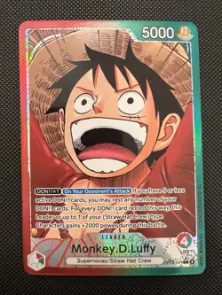 Monkey.D.Luffy Alt Art OP13-001 Carrying On His Will Eng Alt Art NM+ Leader - Image 1