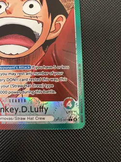 Monkey.D.Luffy Alt Art OP13-001 Carrying On His Will Eng Alt Art NM+ Leader - Image 3