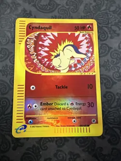 Pokemon Card Cyndaquil 105/165 Reverse Holo Foil Expedition - Image 1