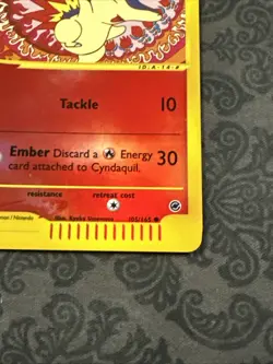Pokemon Card Cyndaquil 105/165 Reverse Holo Foil Expedition - Image 2