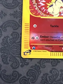 Pokemon Card Cyndaquil 105/165 Reverse Holo Foil Expedition - Image 5