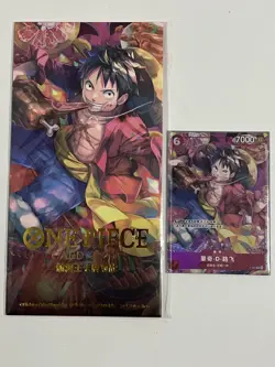 ONE PIECE TCG Card Game Chinese New Year Red Packet Monkey D. Luffy P-001 Promo - Image 1