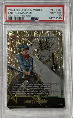 Trunks Energy Marker PSA10 Dragon Ball Super Card Game Fusion World English +raw - Image 1