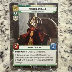 🔥 Star Wars Unlimited Queen Amidala Hyperspace #365 Card Secrets Of Power - Image 1