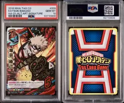 HA-01-009 Katsuki Bakugo Signature 2016 My Hero Academia Tag Card Game PSA 10 - Image 3
