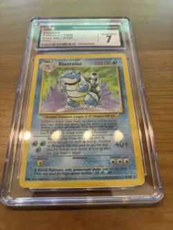 CGC 7 Blastoise #2/102 1999 Pokemon Base Set Unlimited NM Holo Rare Card - Image 2