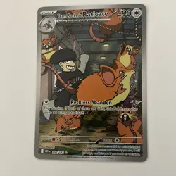 Team Rocket's Raticate 202/182 Sv10: Destined Rivals Holo Full Art Pokemon Card - Image 1