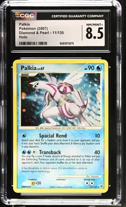 CGC 8.5 Palkia 2007 Diamond & Pearl 11/130 Holo Pokemon Card - Image 1