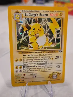 Pokemon TCG Lt. Surge's Raichu 11/132 Holo Rare Gym Challenge Mint Unplayed - Image 3