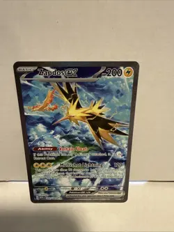 Pokemon Zapdos EX TCG Holo Rare Card 202/165 SV Scarlet & Violet 151 NM - Image 1