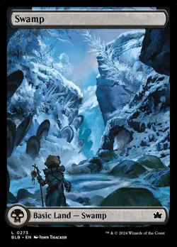 MTG Bloomburrow FULL ART L Swamp #0273 WINTER - Image 1