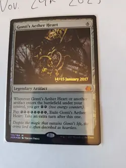 MTG Gonti's Aether Heart Aether Revolt Prerelease Foil Promo NM - Image 1