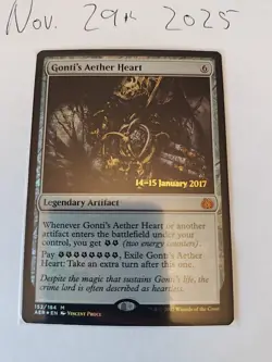 MTG Gonti's Aether Heart Aether Revolt Prerelease Foil Promo NM - Image 2