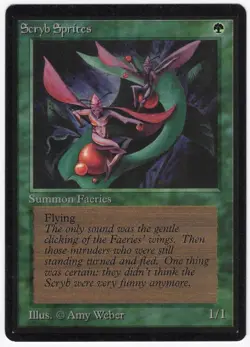 Scryb Sprites 1993 Limited Edition - Beta Green Common Creature MTG NM AZ9 - Image 1