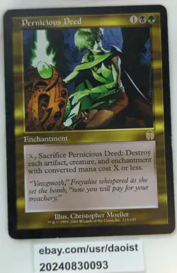 MTG Pernicious Deed Apocalypse Magic The Gathering LP - Image 1