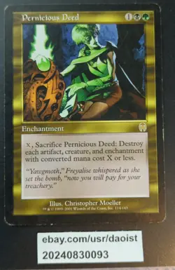 MTG Pernicious Deed Apocalypse Magic The Gathering LP - Image 2