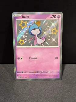 Ralts 153/091 Scarlet&Violet Paldean Fates Rare Shiny Holo Pokemon TCG - Image 1