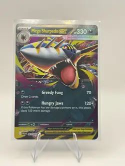 Pokemon TCG Mega Sharpedo ex 061/094 Me02: Phantasmal Flames Holo NM - Image 1