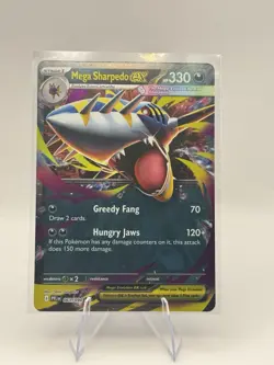 Pokemon TCG Mega Sharpedo ex 061/094 Me02: Phantasmal Flames Holo NM - Image 3