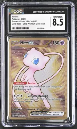Mew EX *CGC 8.5* Gold Metal *151 UPC Promo* #205 *2023* Pokemon - Image 1
