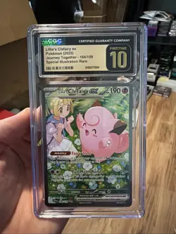 2025 POKEMON JOURNEY TOGETHER #184 LILLIE'S CLEFAIRY EX CGC 10 PRISTINE - Image 1