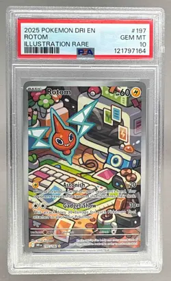 121797164 Rotom 2025 Pokemon Scarlet Violet Destined Rivals #197 PSA 10 - Image 1