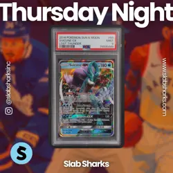 2018 POKEMON SUN & MOON LOST THUNDER #60/214 SUICUNE GX HOLO PSA 9 - Image 1