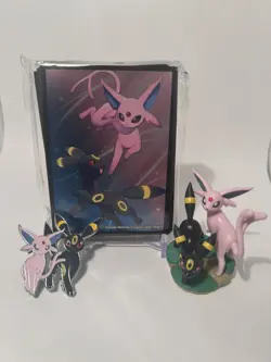 Pokemon Prismatic Evolutions Figure Collection - Figure, Pin, and Sleeves Only - Image 1